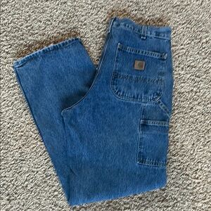 Carhartt Blue Relaxed Jeans Durable Denim